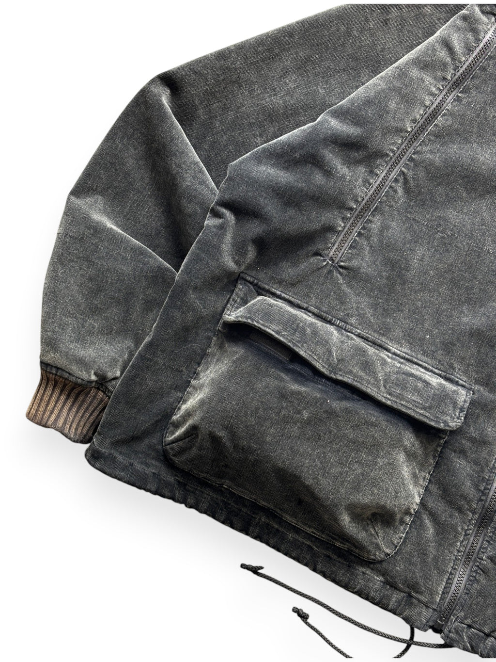 2002 Adolfo Dominguez "Salta" Corduroy Double-Zip 3d Pocket Jacket (M)