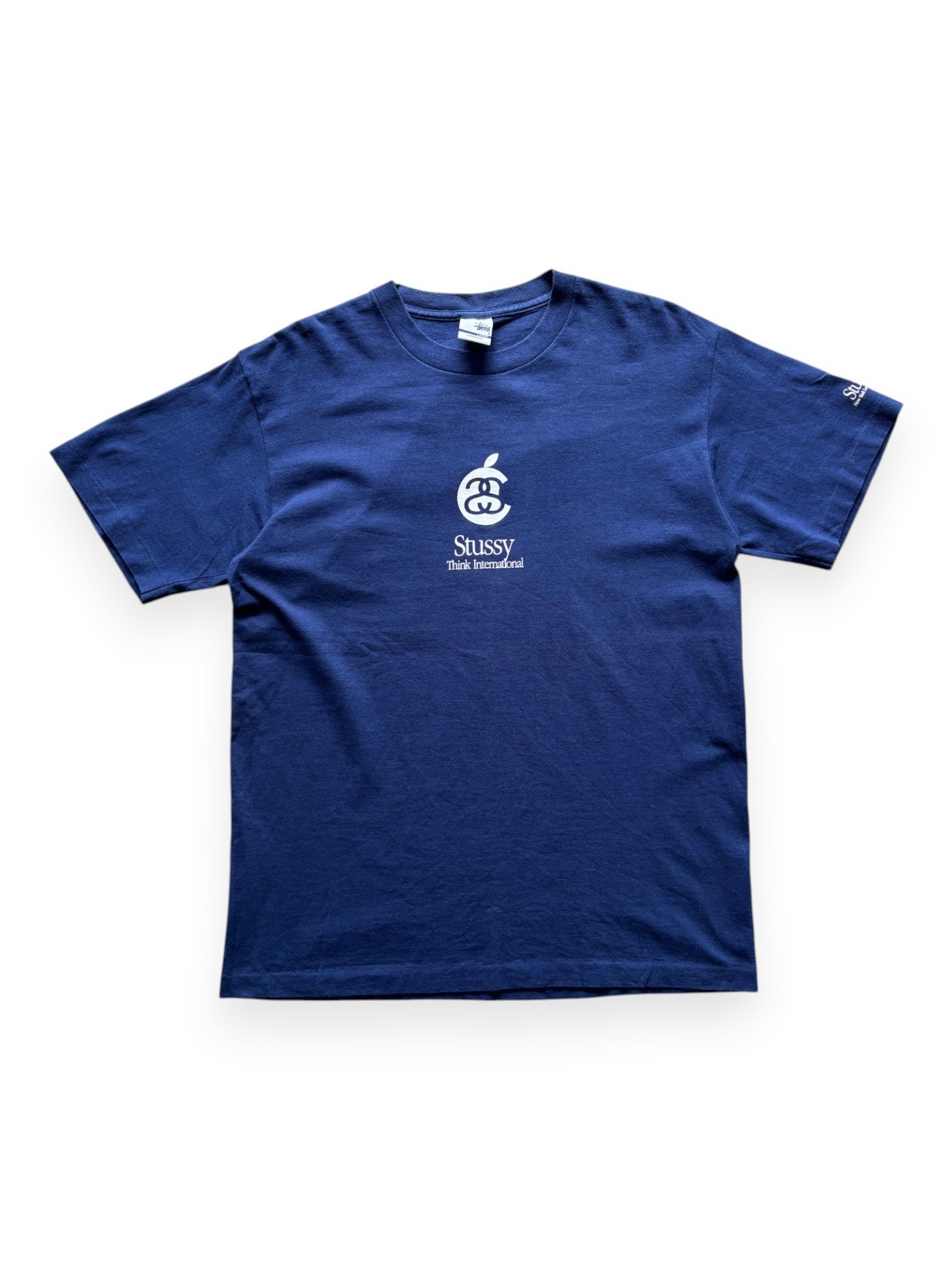 2002 Stüssy "Think International" Apple Logo Tee (L)