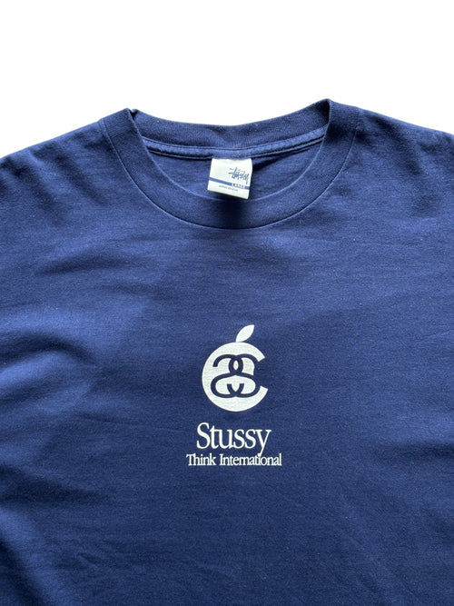 2002 Stüssy "Think International" Apple Logo Tee (L)