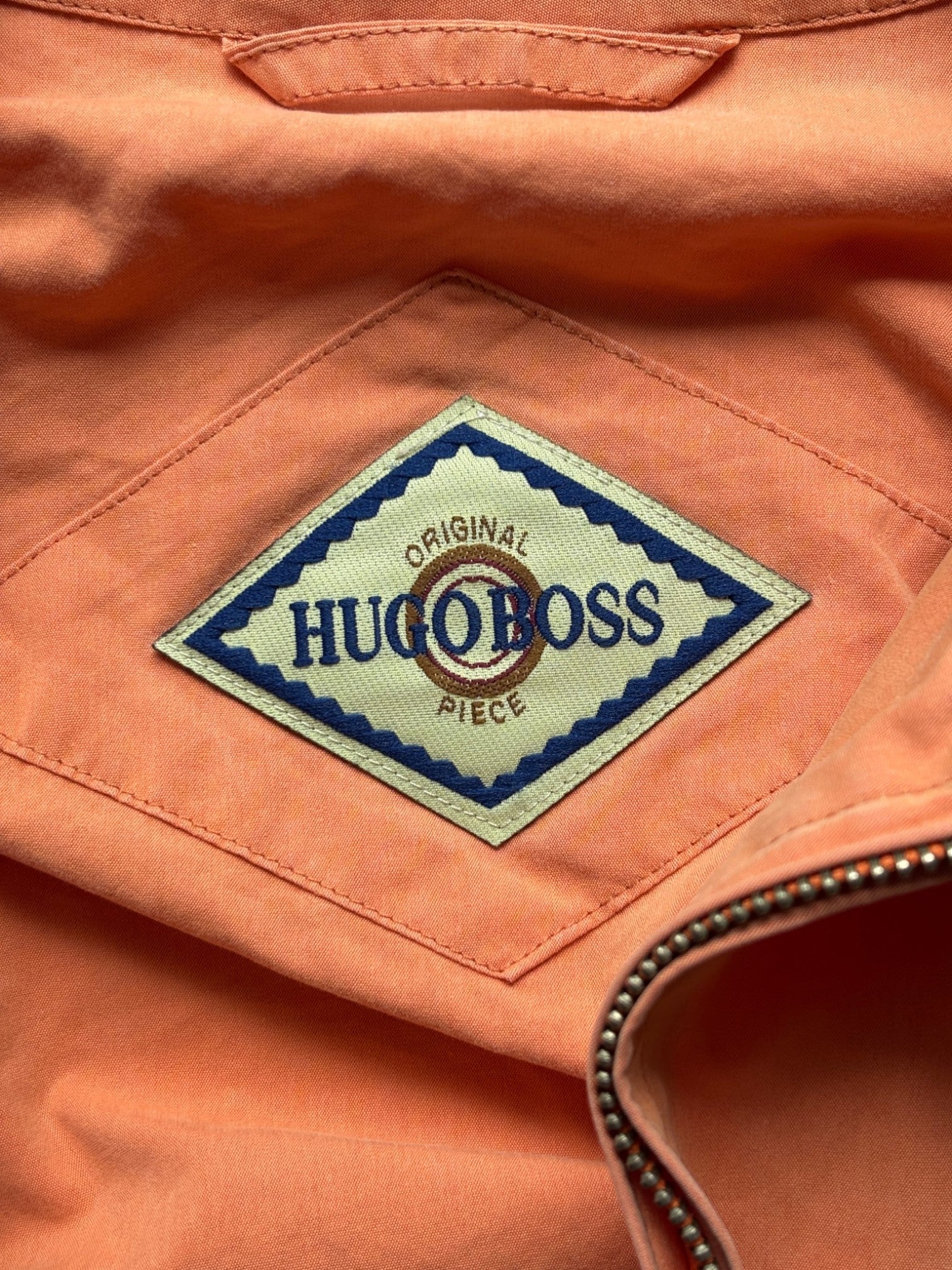 1980s Hugo Boss Coral Cotton Harrington Jacket (L)