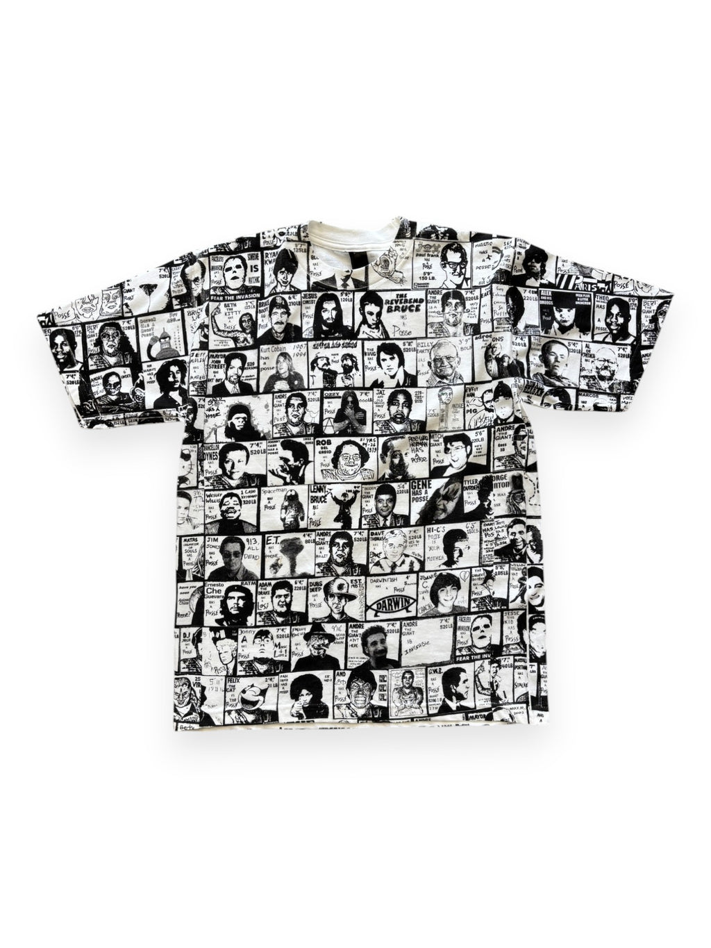 2000's Obey All-Over Print "Has a Posse" Parody T-Shirt (M)