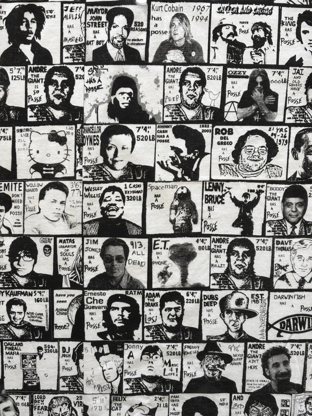 2000's Obey All-Over Print "Has a Posse" Parody T-Shirt (M)