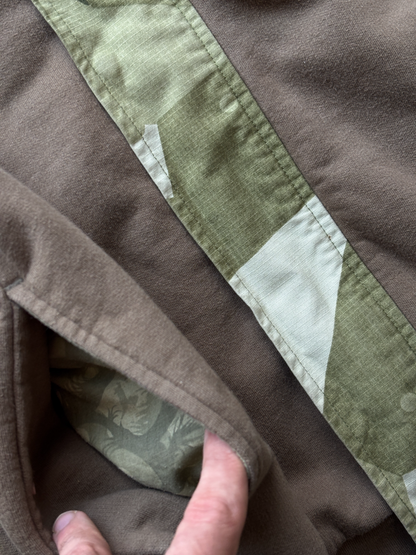 Maharishi Brown Camo Cargo Pocket Zipped Hoodie (M)