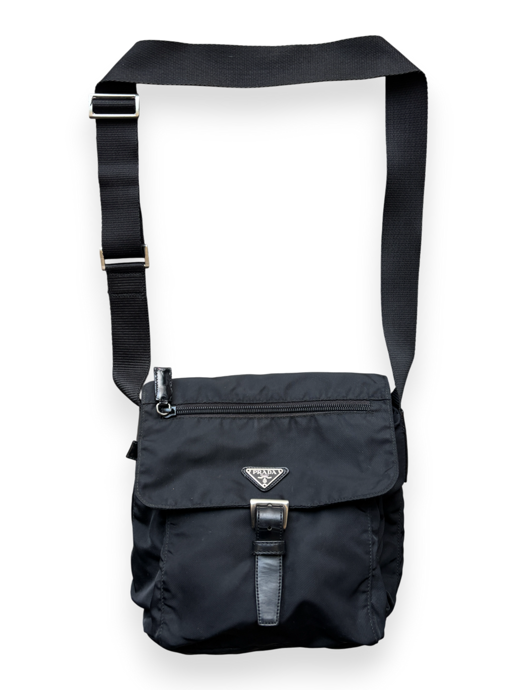 2000's Prada Mainline Black Crossbody Shoulder Bag