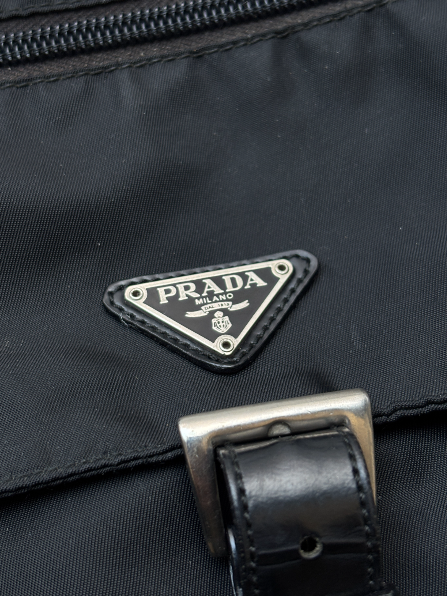 2000's Prada Mainline Black Crossbody Shoulder Bag