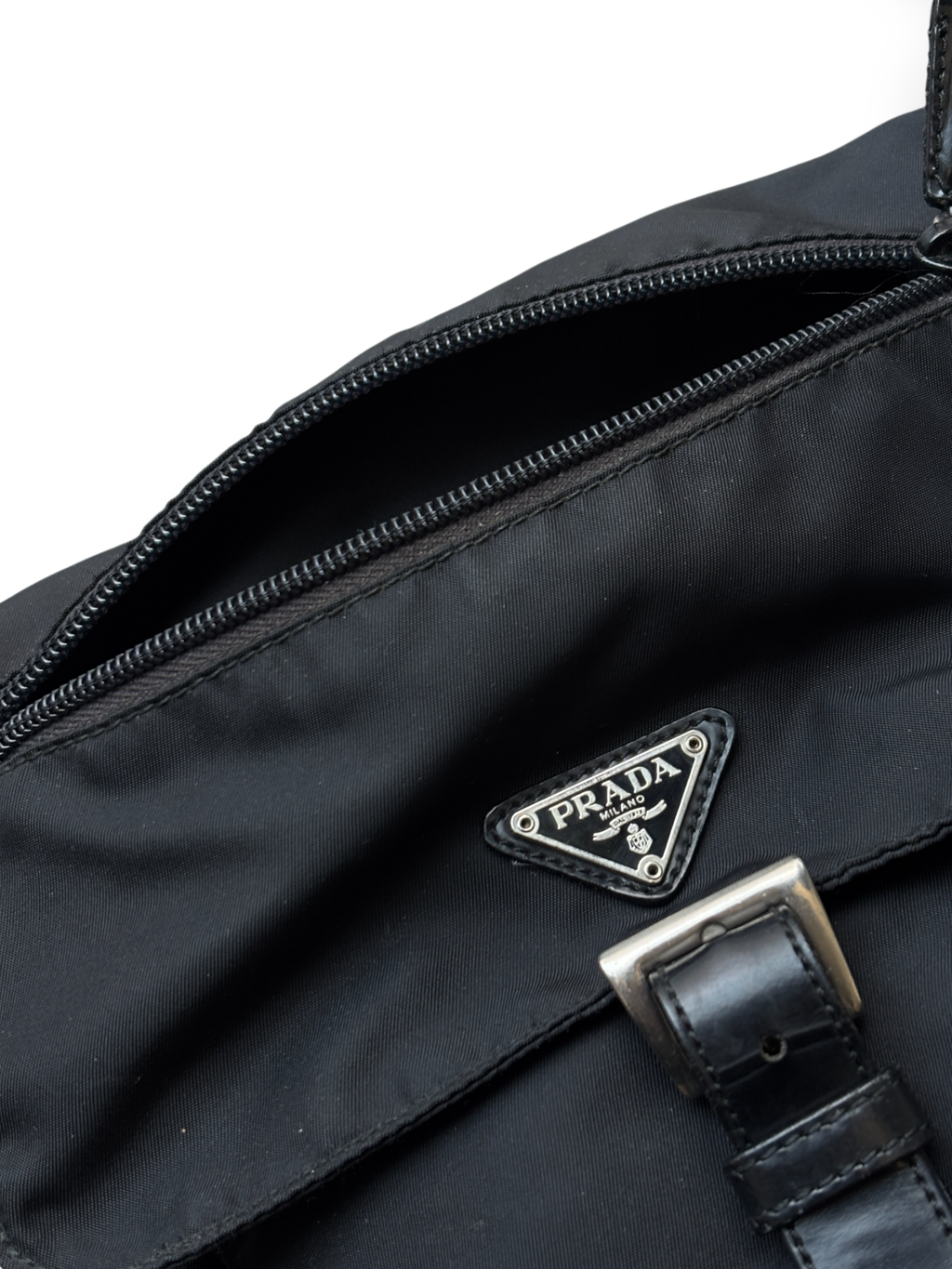 2000's Prada Mainline Black Crossbody Shoulder Bag