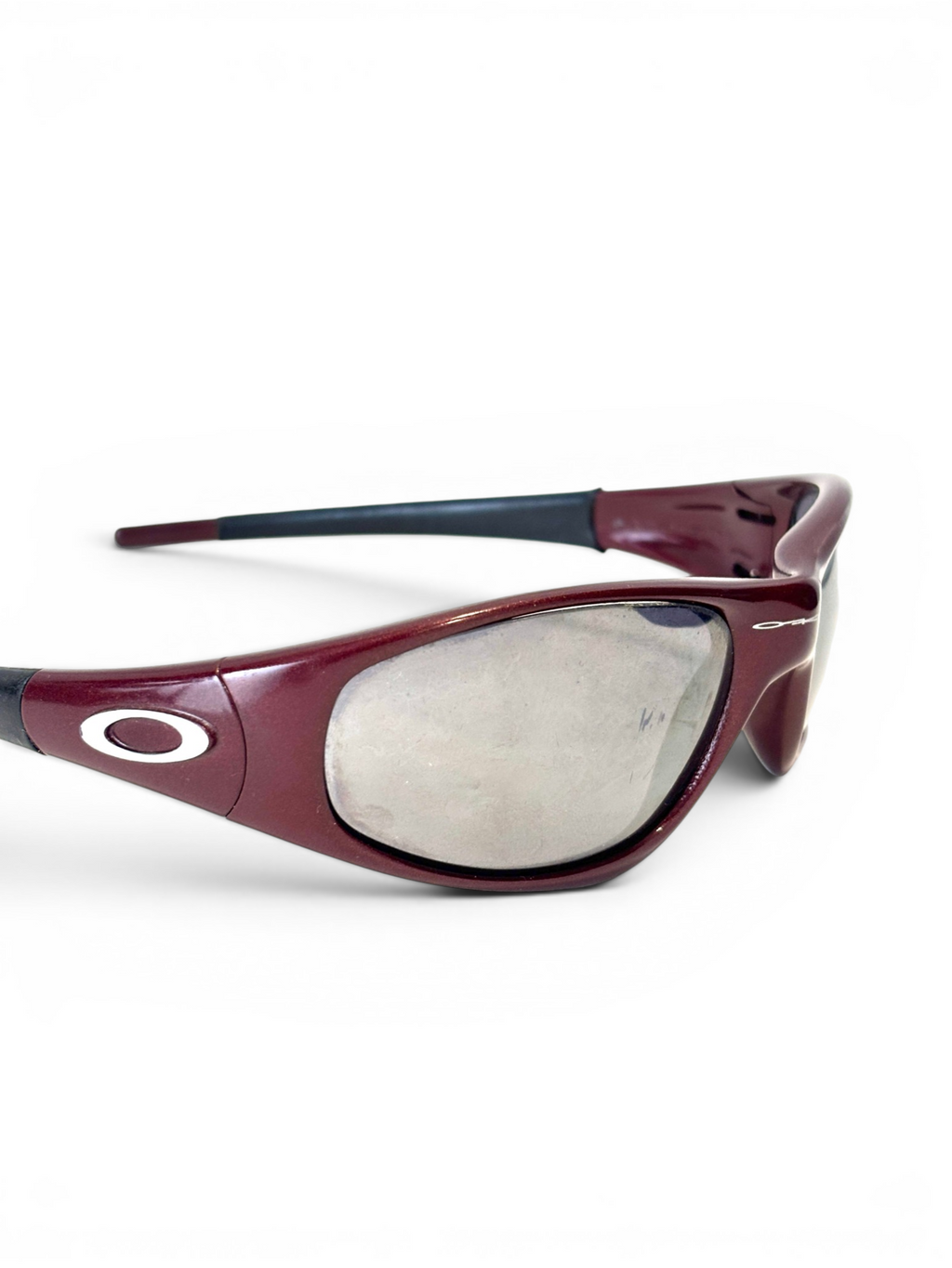 1996 Oakley Straight Jacket Blood / Black Iridium Sunglasses