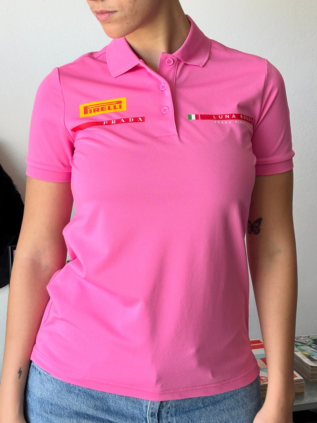 Prada Luna Rossa Pirelli Team Polo Pink (S)