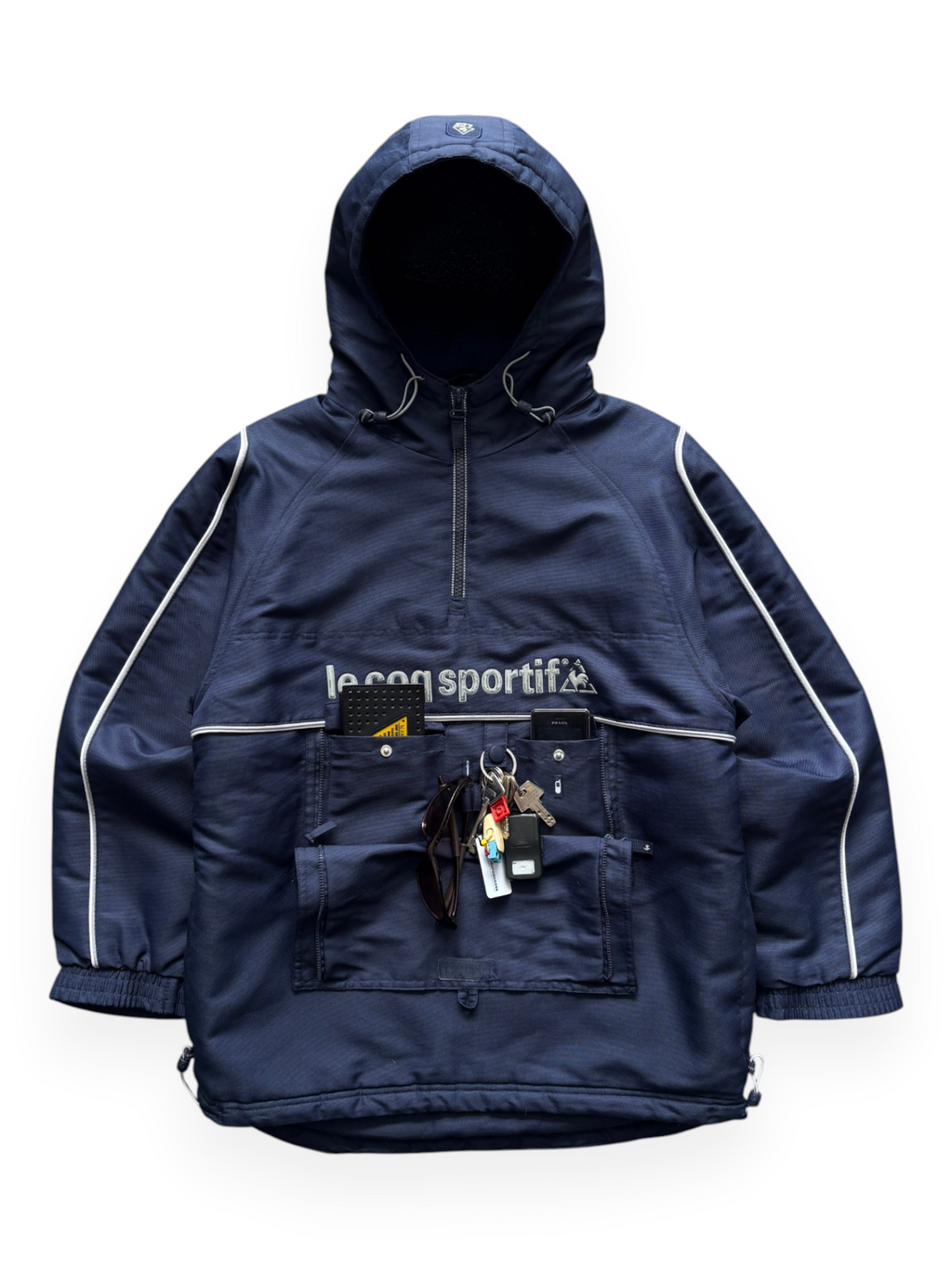 Le Coq Sportif stealth pocket jacket in blue