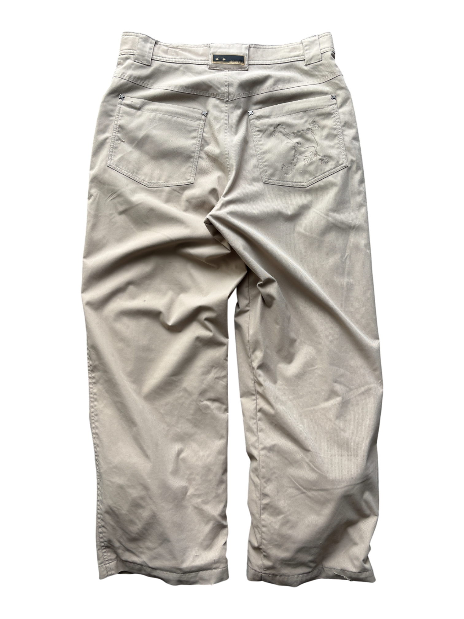 Early 2000's Oakley Skull Embroidered Ski Pants (M-L)