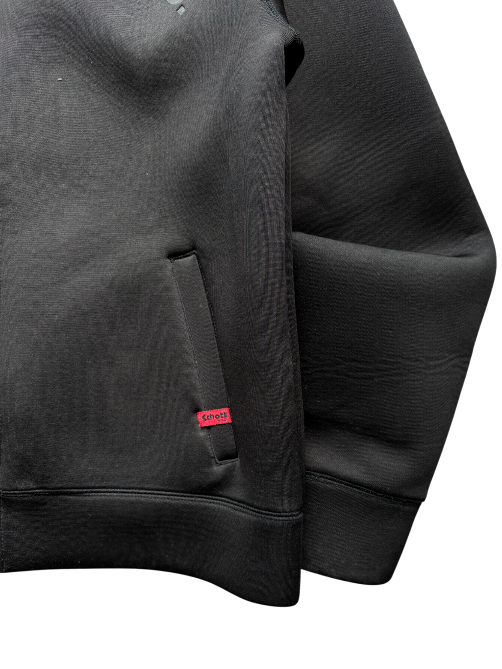 Schott Neoprene Black Spell Out Jacket (XL)