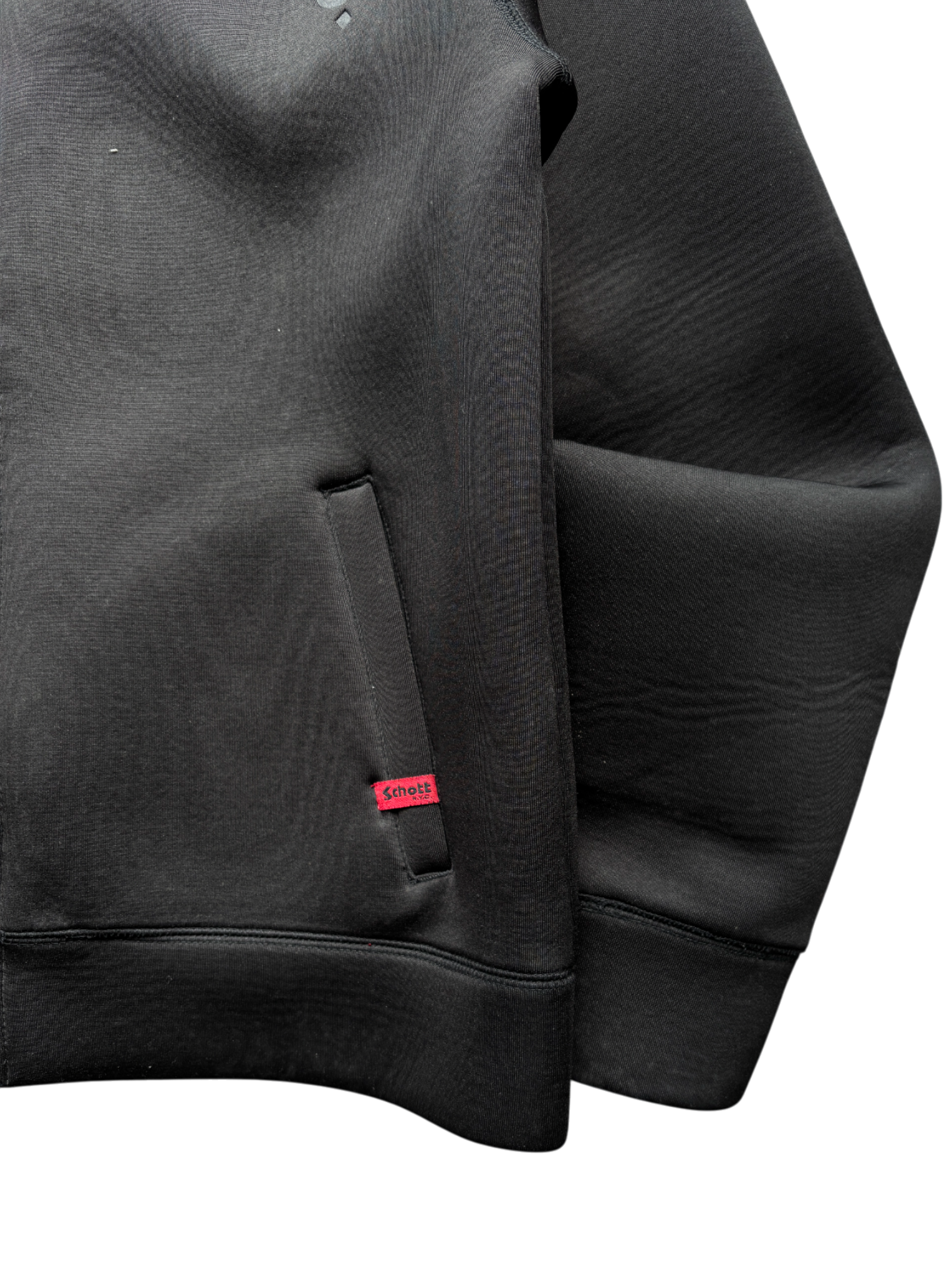 Schott Neoprene Black Spell Out Jacket (XL)