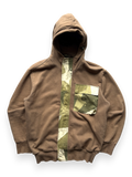 Maharishi Brown Camo Cargo Pocket Zipped Hoodie (M)