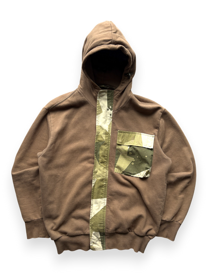Maharishi Brown Camo Cargo Pocket Zipped Hoodie (M)