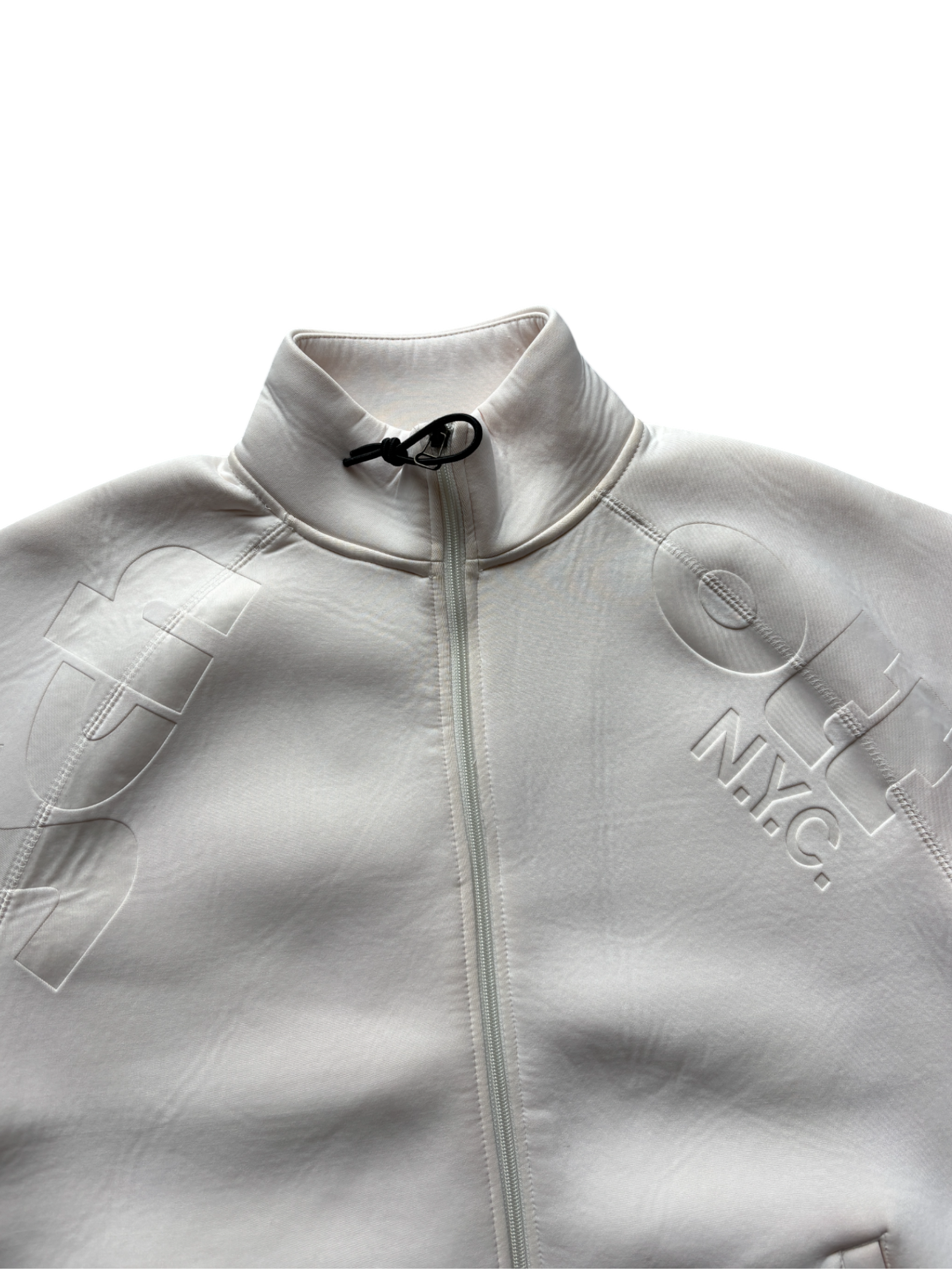 SCHOTT NEOPRENE CREAM SPELL OUT JACKET