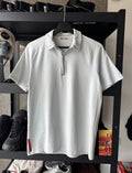 00's Prada Sport Mesh Pocket Baby Blue 3/4 Zip Up Polo (S-M)