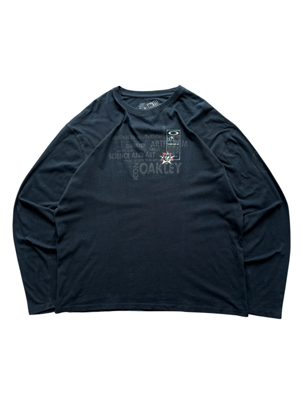 2000's Oakley Long Sleeve Black Graphic Tee (XXL)