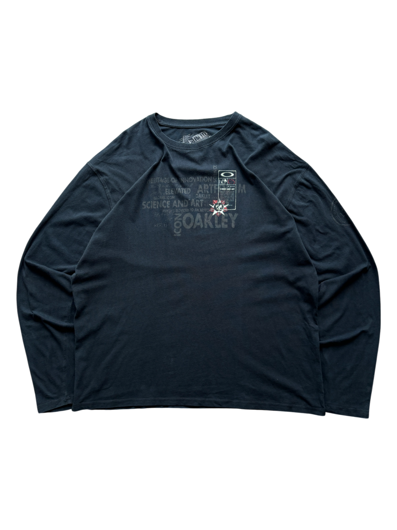 2000's Oakley Long Sleeve Black Graphic Tee (XXL)