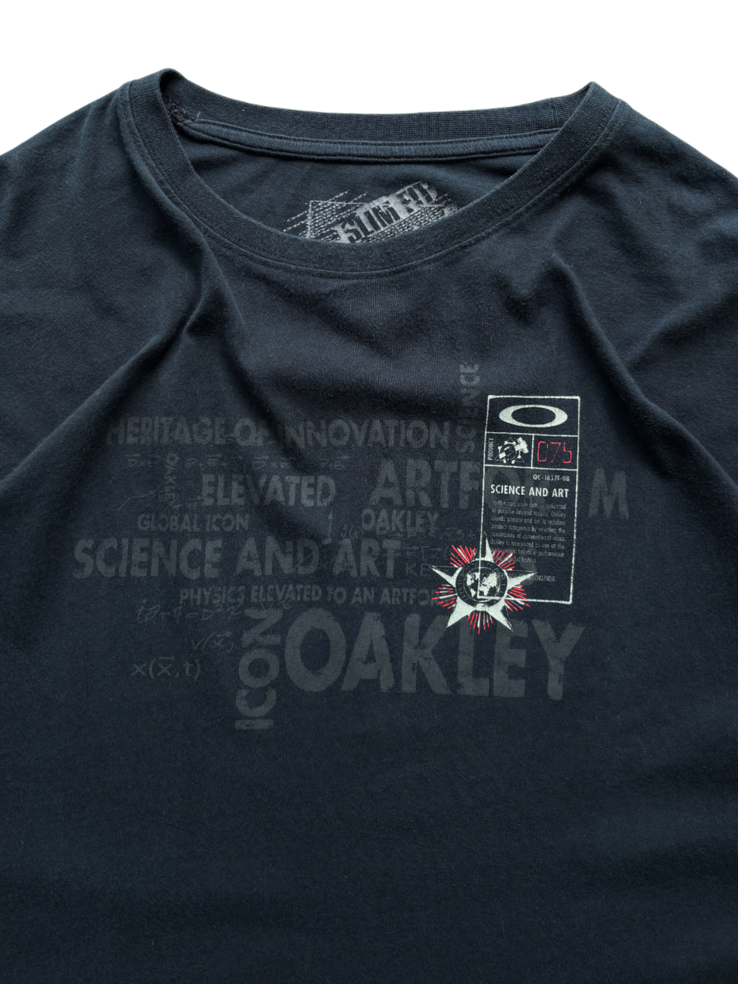 2000's Oakley Long Sleeve Black Graphic Tee (XXL)