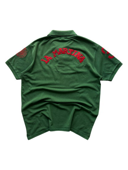 LA MARTINA PORSCHE FOREST GREEN POLO