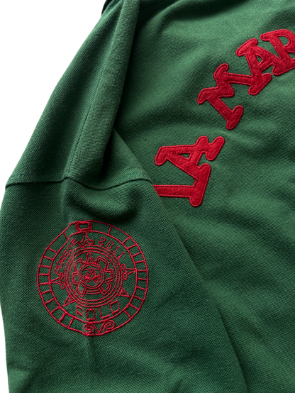 LA MARTINA PORSCHE FOREST GREEN POLO