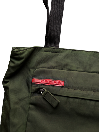 00'S PRADA SPORT FOREST GREEN SHOULDER BAG