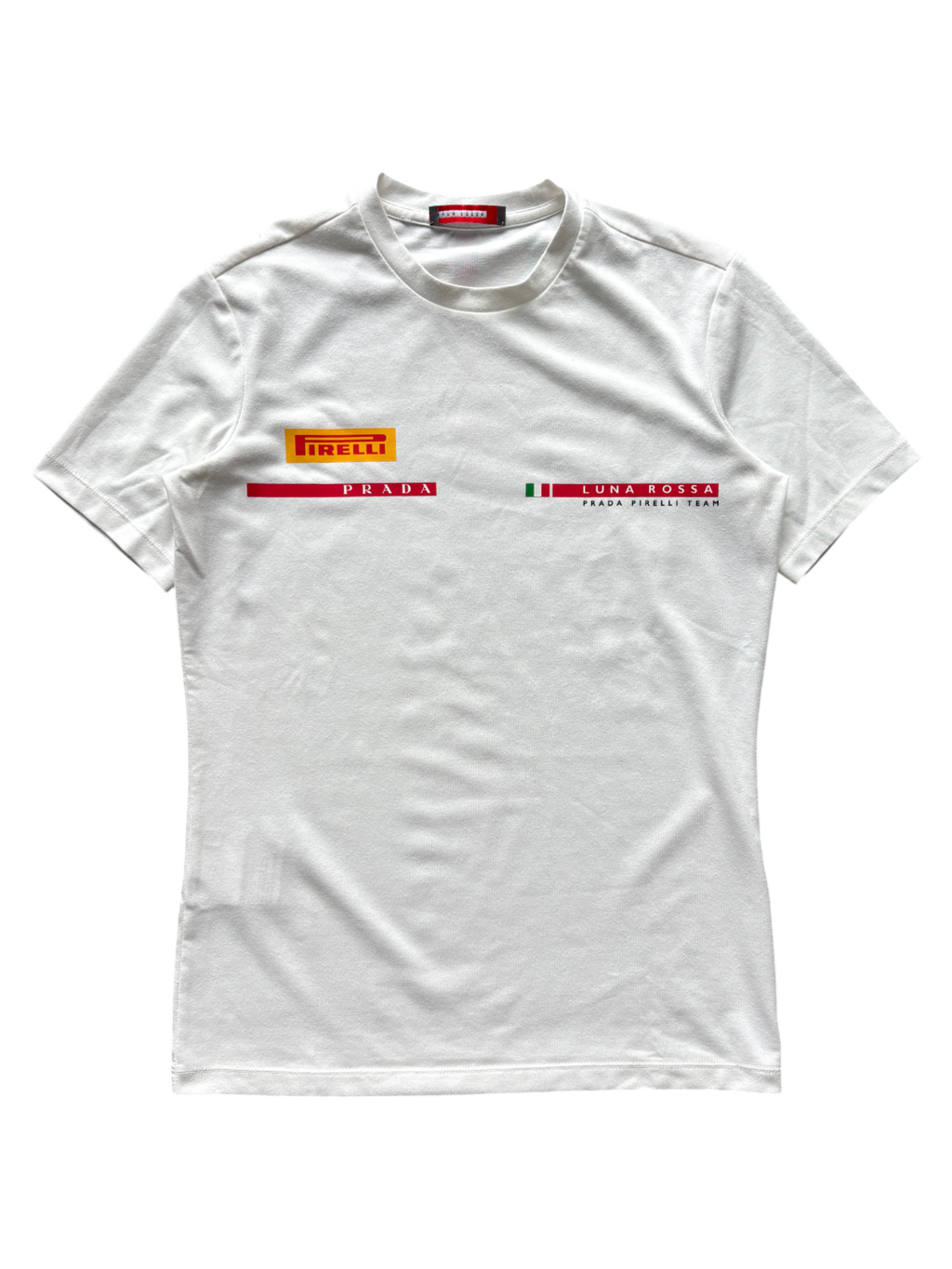 PRADA LUNA ROSSA  PIRELLI WHITE TEE