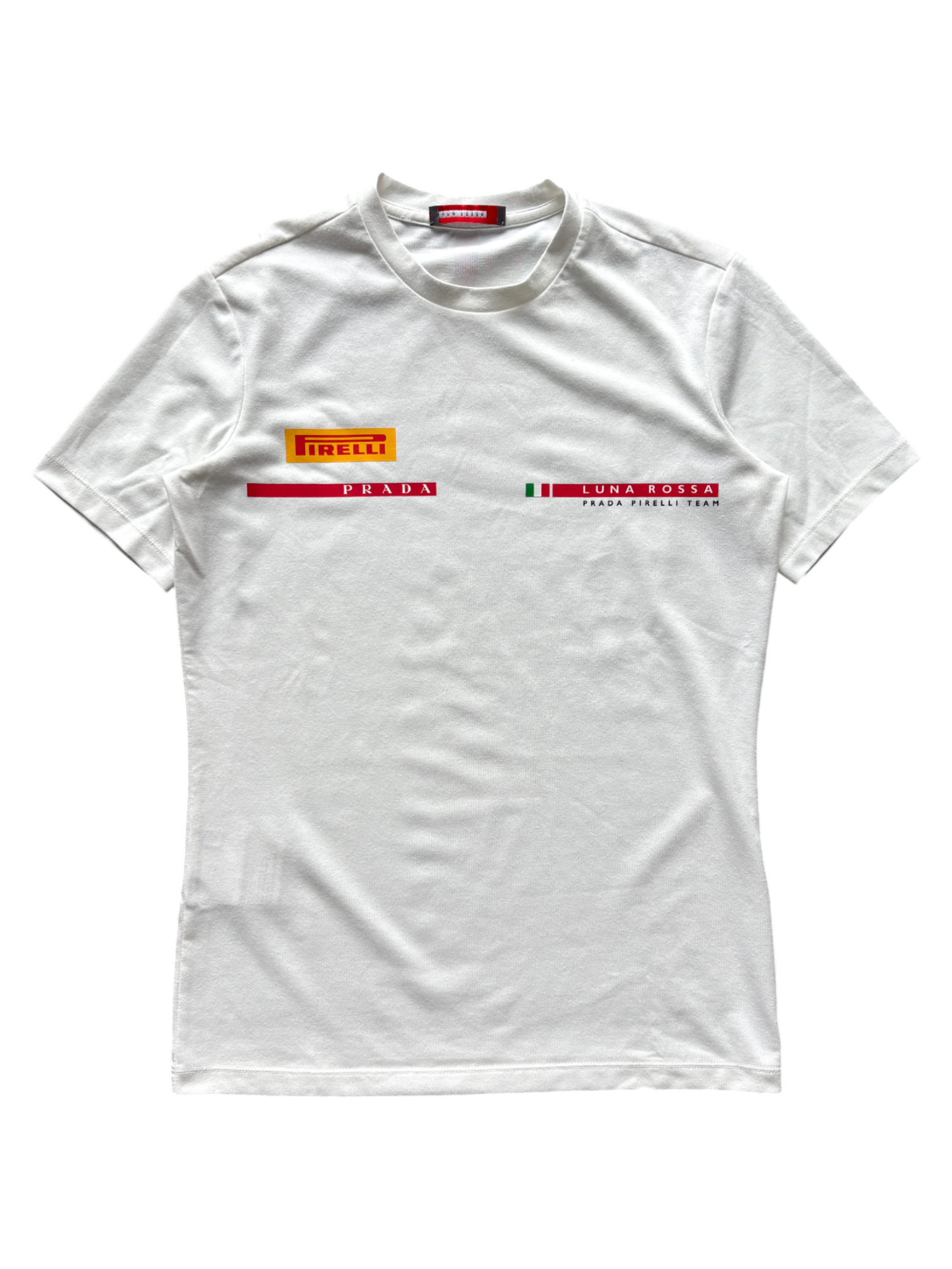 PRADA LUNA ROSSA  PIRELLI WHITE TEE