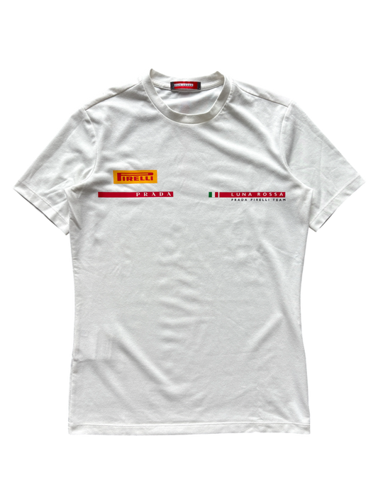 PRADA LUNA ROSSA  PIRELLI WHITE TEE