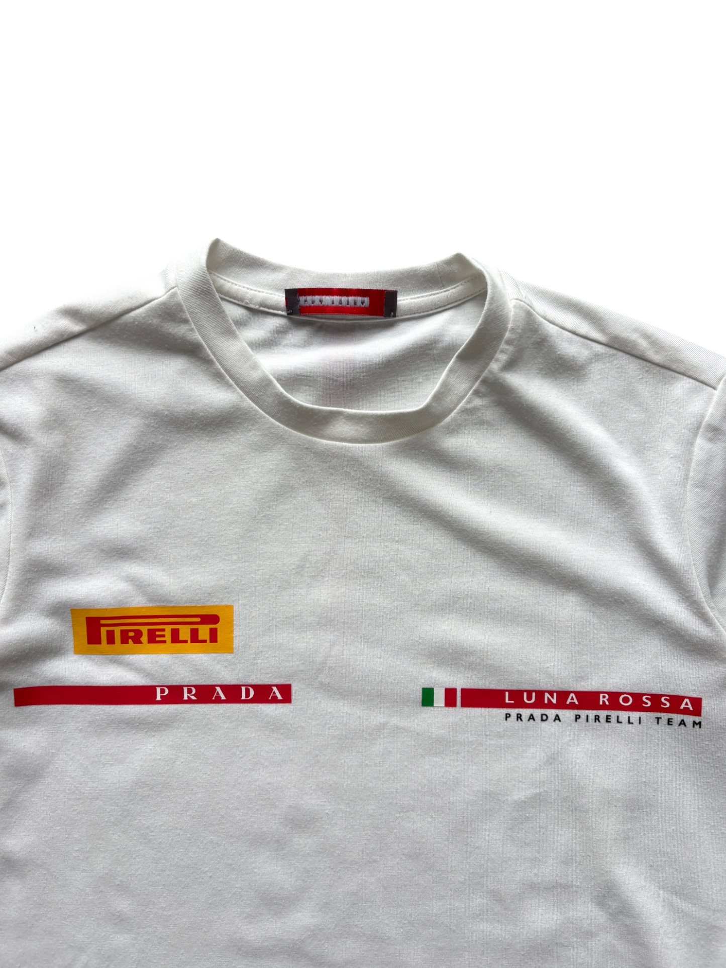 PRADA LUNA ROSSA  PIRELLI WHITE TEE