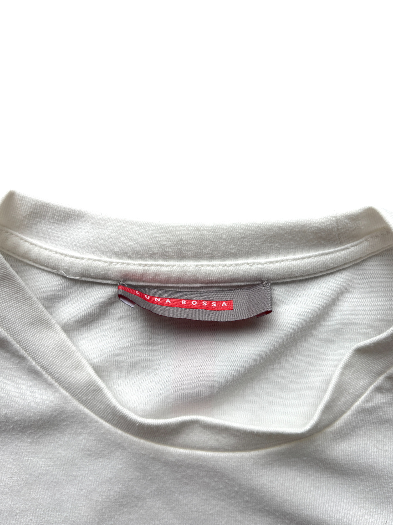 PRADA LUNA ROSSA  PIRELLI WHITE TEE