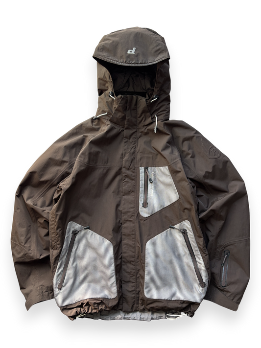 Peak Performance Chocolate / Blue Stripes Ski Jacket (L)