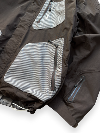 Peak Performance Chocolate / Blue Stripes Ski Jacket (L)