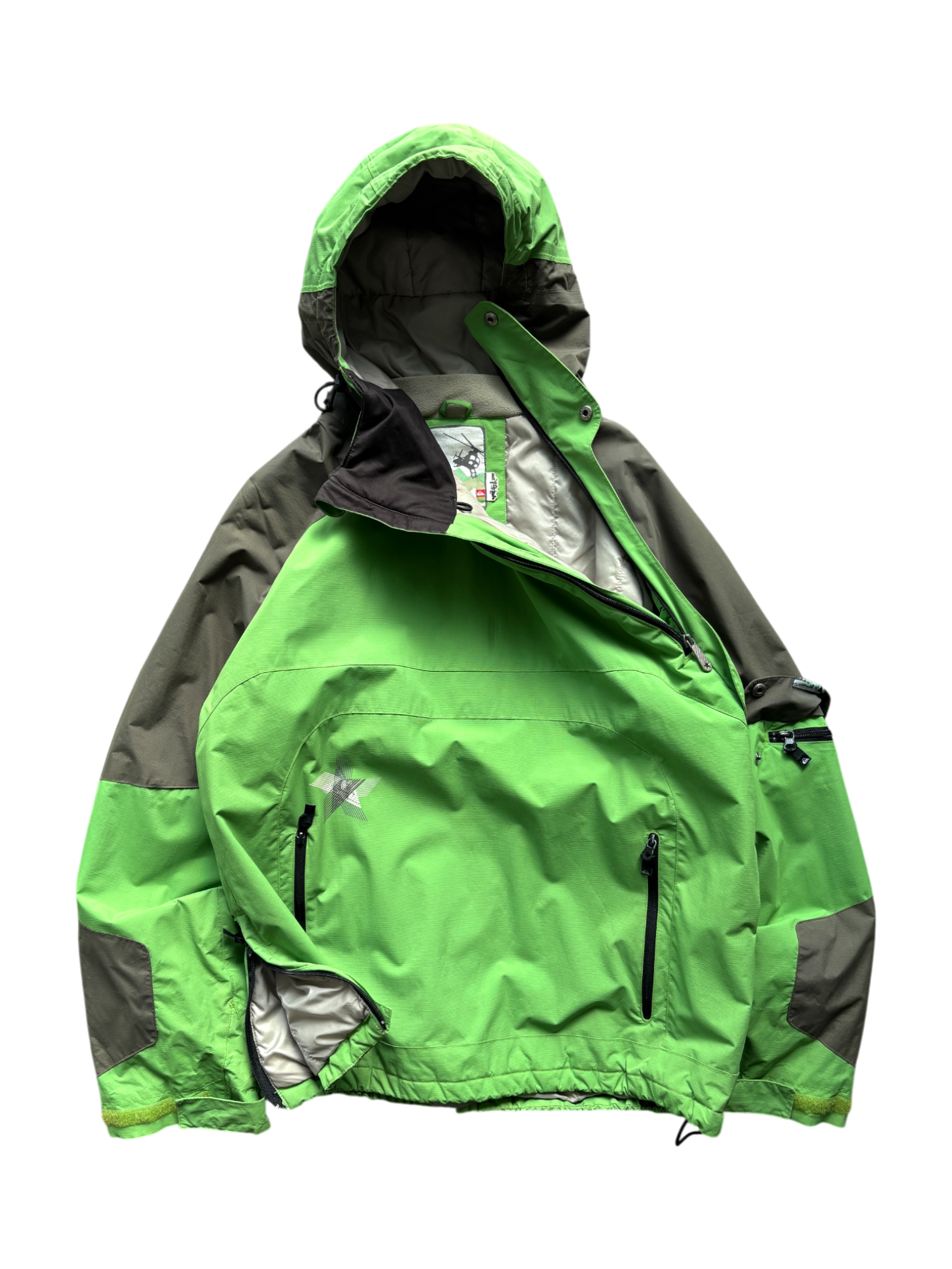 00's Quicksilver Asymmetrical Zipper Sky Jacket