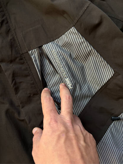 Peak Performance Chocolate / Blue Stripes Ski Jacket (L)