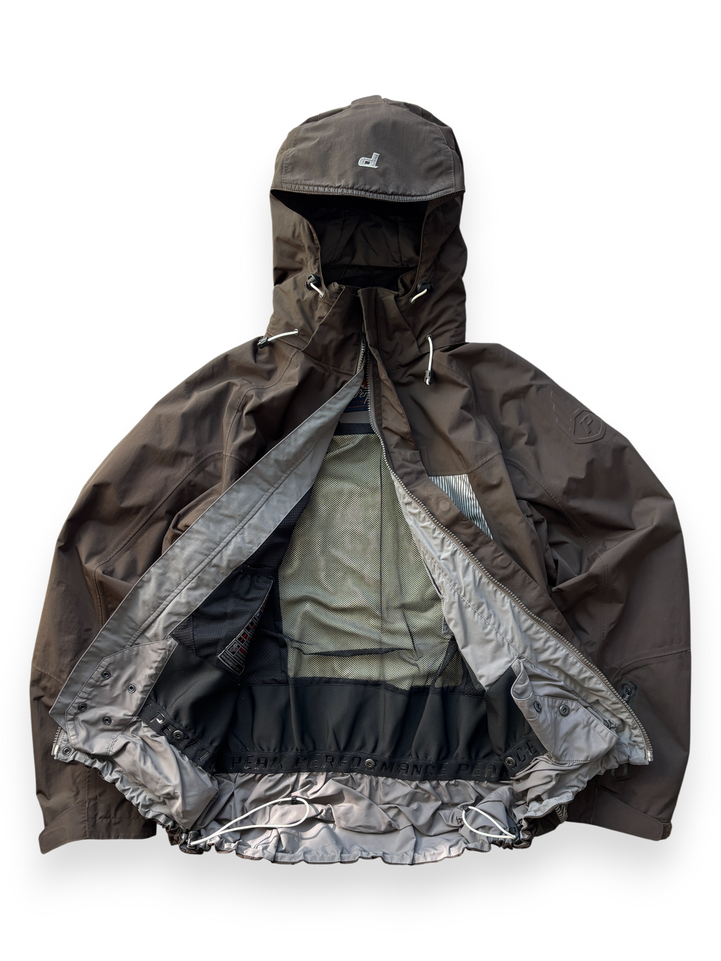 Peak Performance Chocolate / Blue Stripes Ski Jacket (L)