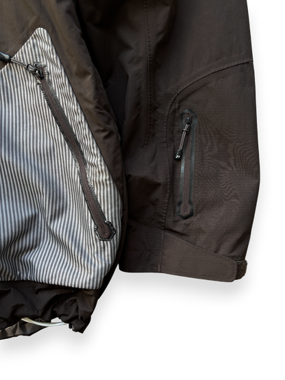 Peak Performance Chocolate / Blue Stripes Ski Jacket (L)