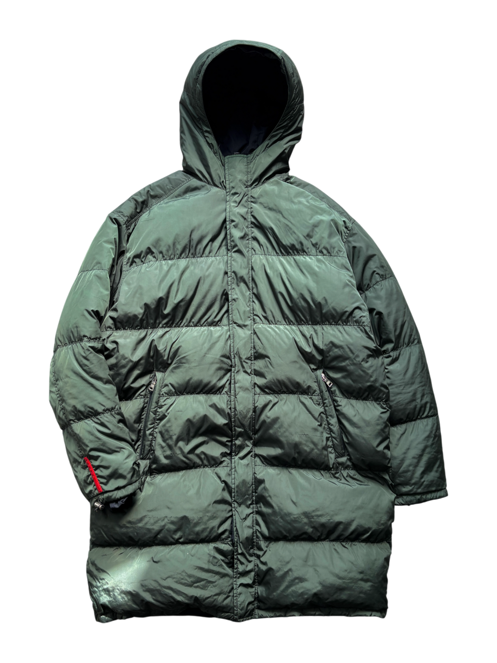 PRADA LINEA ROSSA FOREST GREEN PADDED PARKA