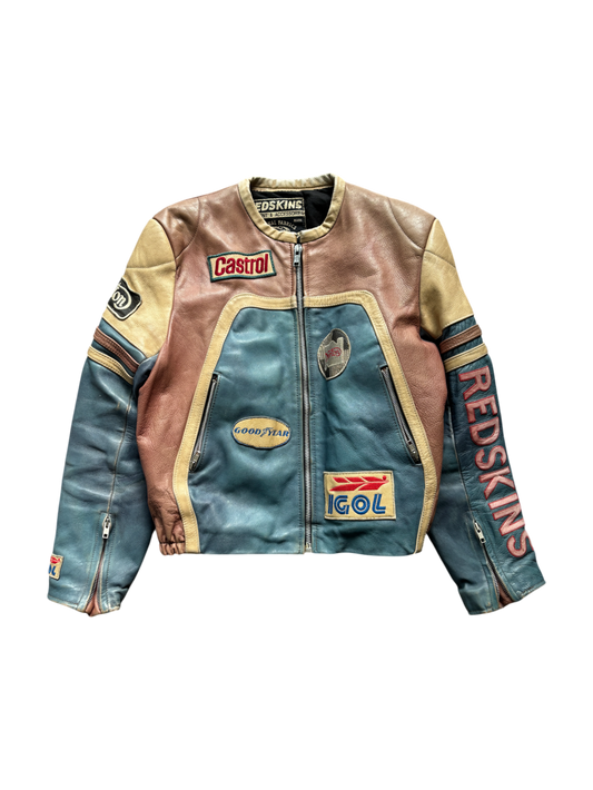 90'S REDSKINS LEATHER MOTO JACKET