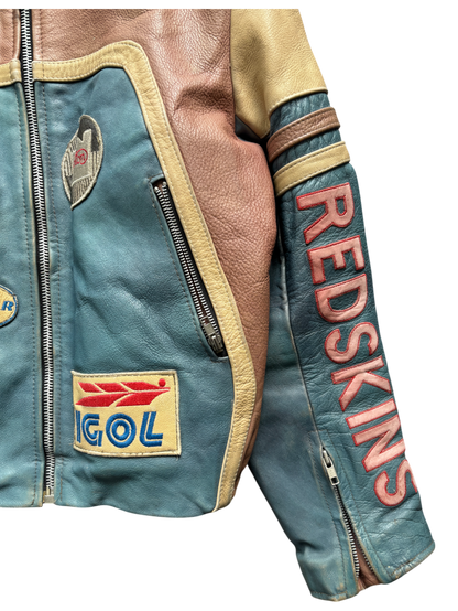 90'S REDSKINS LEATHER MOTO JACKET