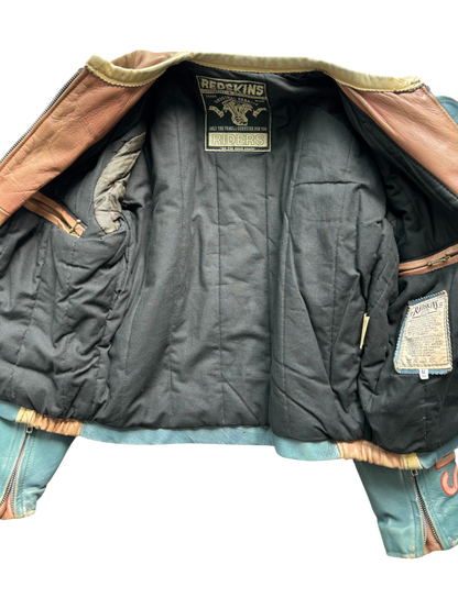 90'S REDSKINS LEATHER MOTO JACKET