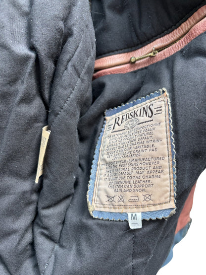 90'S REDSKINS LEATHER MOTO JACKET