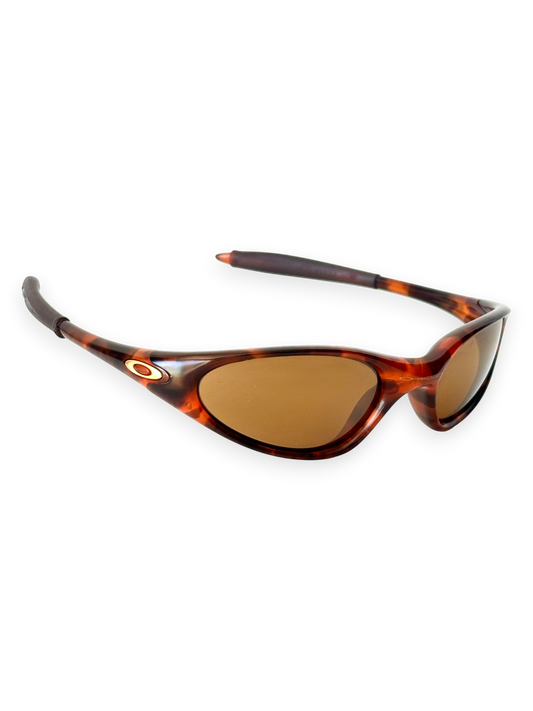 1999 Oakley Minute Bright Orange Tortoise / Gold Iridium Sunglasses