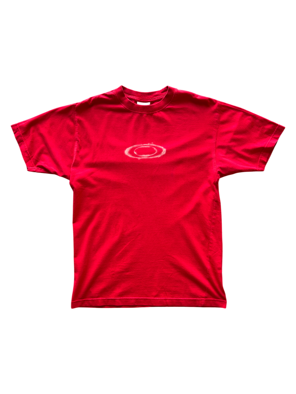 EARLY 00'S OAKLEY ICON / SPELL OUT RED GRAPHIC TEE