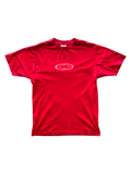 EARLY 00'S OAKLEY ICON / SPELL OUT RED GRAPHIC TEE