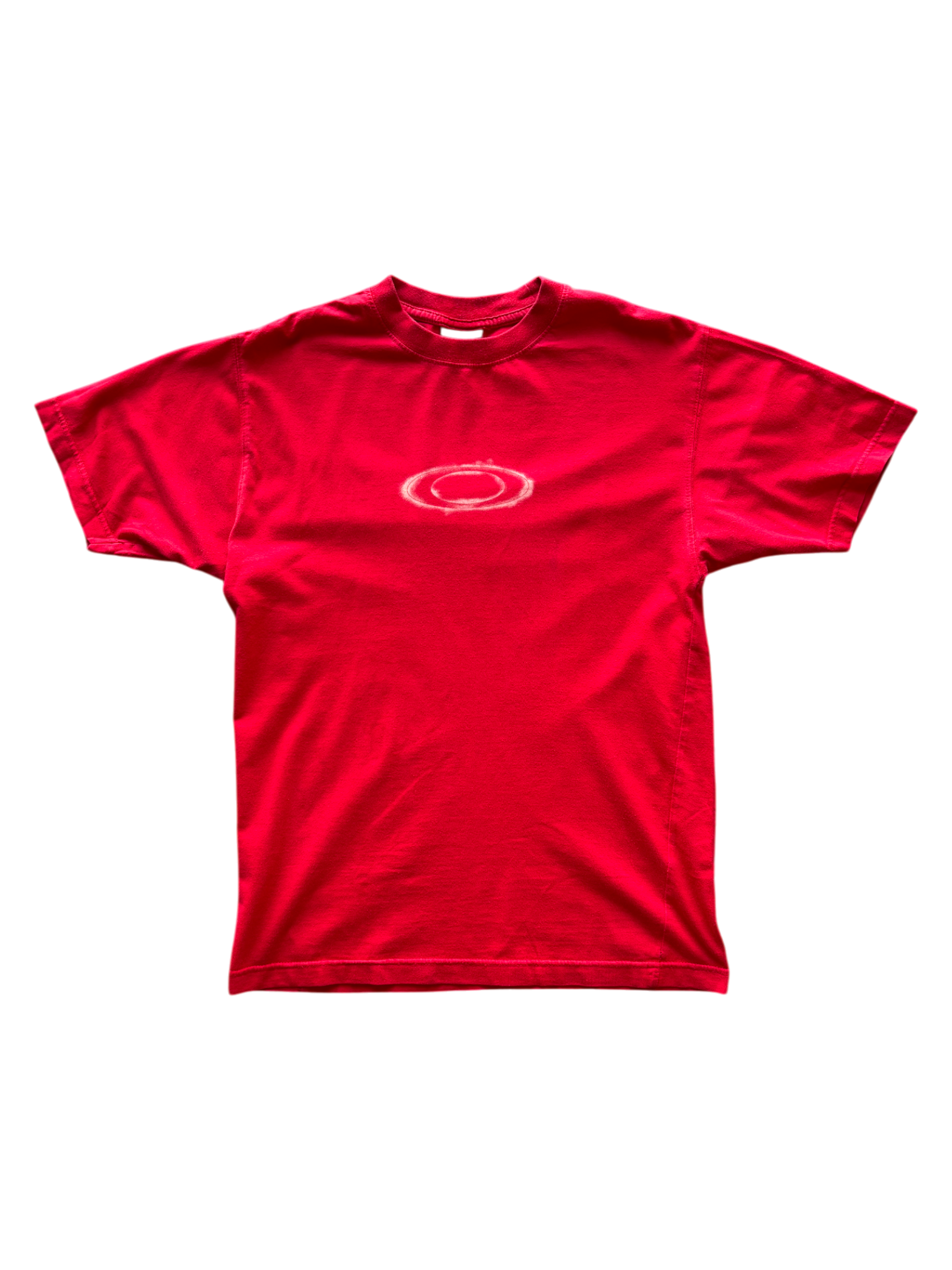 EARLY 00'S OAKLEY ICON / SPELL OUT RED GRAPHIC TEE