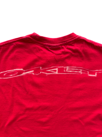 EARLY 00'S OAKLEY ICON / SPELL OUT RED GRAPHIC TEE