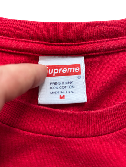 FW18 SUPREME RUBBER JOHNNY RED TEE