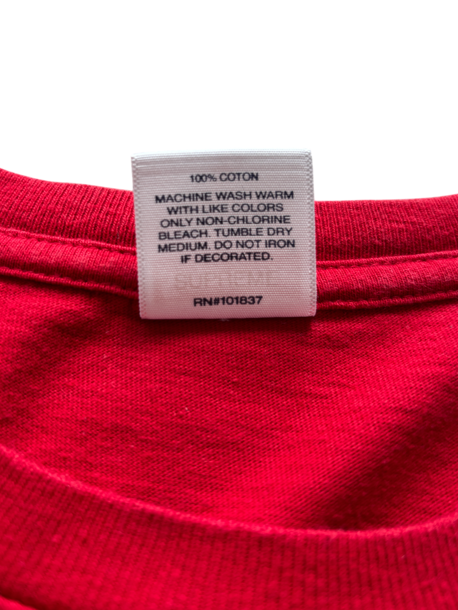 FW18 SUPREME RUBBER JOHNNY RED TEE