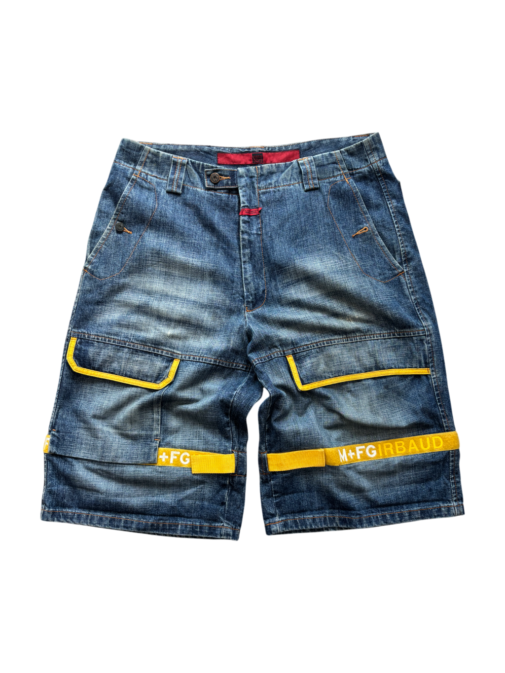 VINTAGE MARITHE FRANCOIS GIRBAUD SHUTTLE TAPE SHORTS